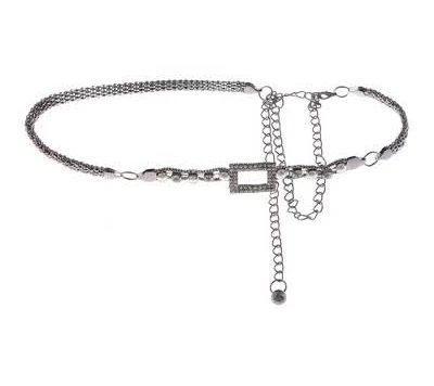 Anna-Kaci Crystal Square Waist Chain for Women