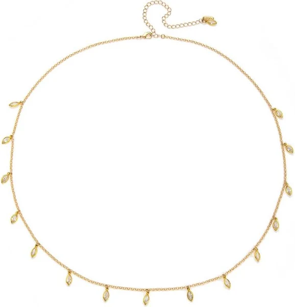 Ettika Crystal Droplet Thin Chain Body Chain