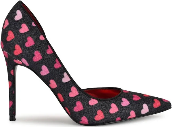 Nine West Women's Folowe Stiletto Pumps with Glitter Heart Print