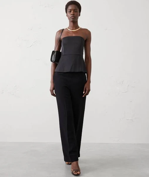 Women's Black Satin Corset Top, Size 6