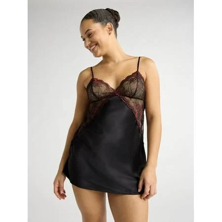 Women's Satin and Lace Bridal Chemise by Joyspun