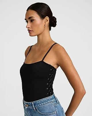 Women's Seamless Ribbed Bodycon Cami Bodysuit by Express