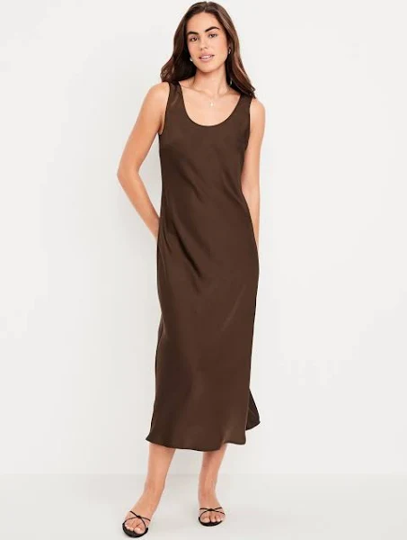 Women's Sleeveless Satin Midi Dress by Old Navy